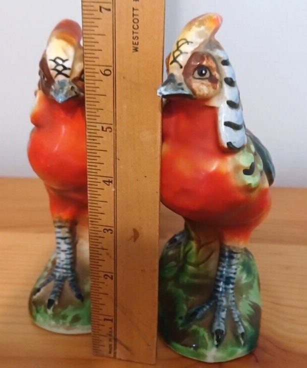 Arco Pheasants VTG Colorful 6 3/4″ VTG Ceramic Decor Hand Painted Japan