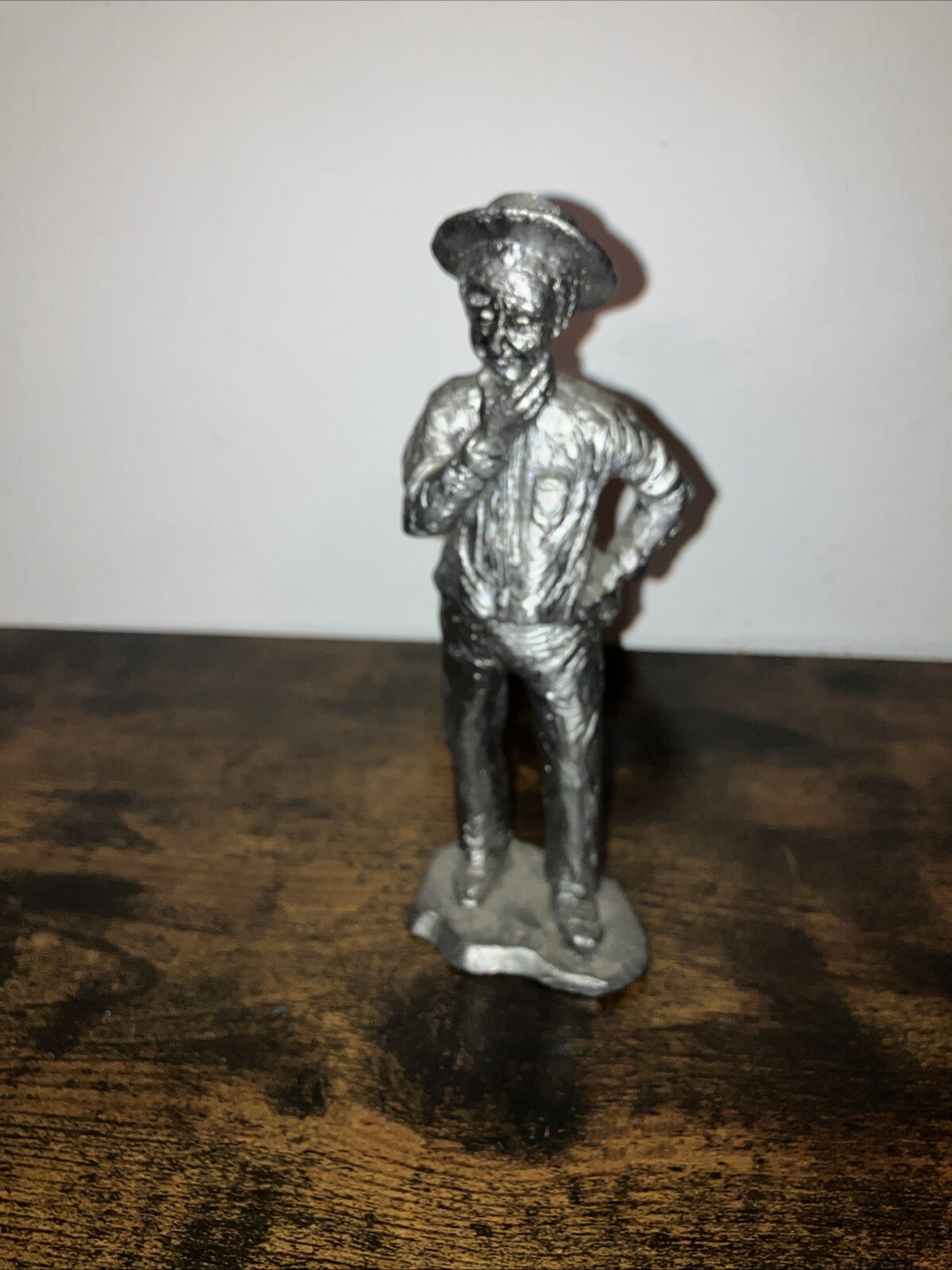 Michael Ricker Thinking Man Pewter Figuirine 7 inches tall
