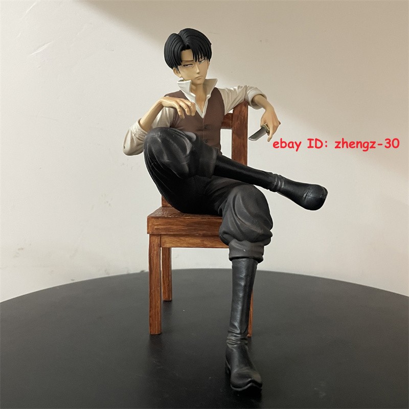H19CM Attack on Titan Levi Ackerman Statue Figure Model Collectible Gift W/BOX