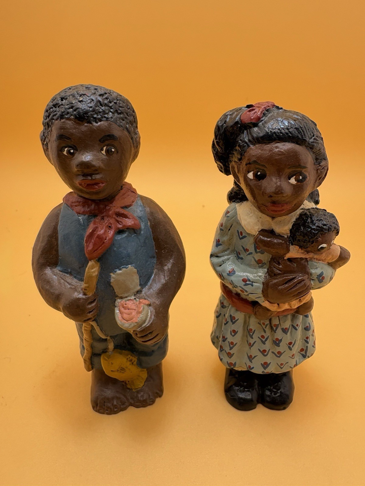 Vintage Figurines, Young Boy, And Girl . Martha Holcomb-Root ￼ Collection ￼