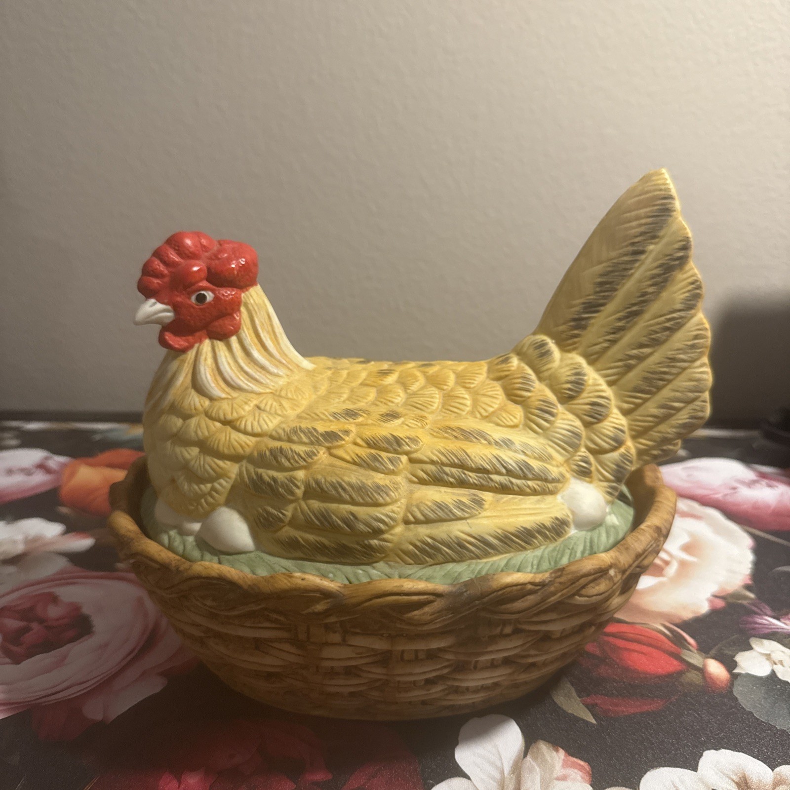Bisque Porcelain Nesting Hen, Circa Early 1900’s, Possible Staffordshire