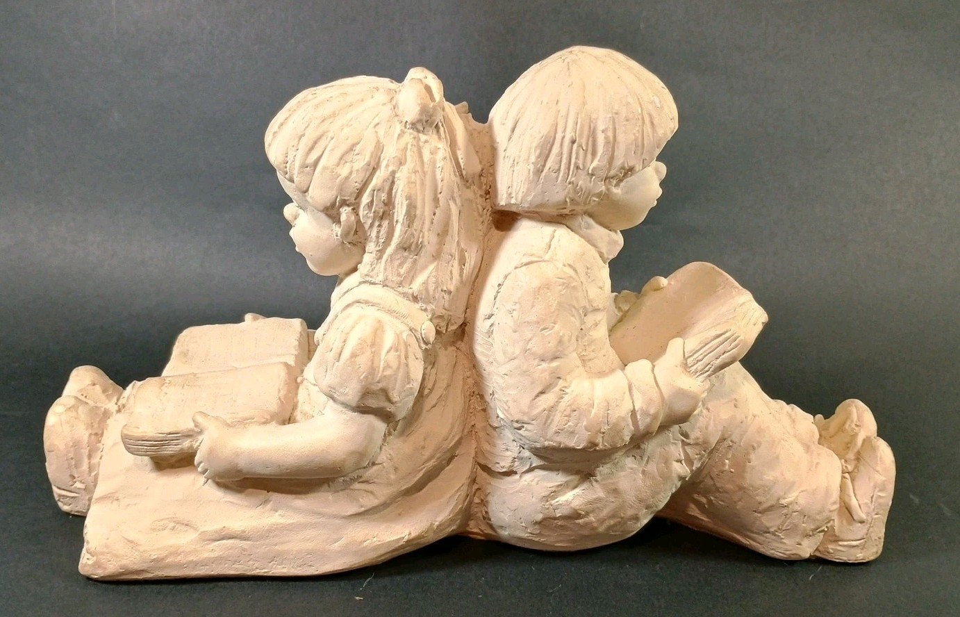 Vintage Austin Sculptures 1996 Book Lovers Dee Crowley Boy Girl Reading Statue