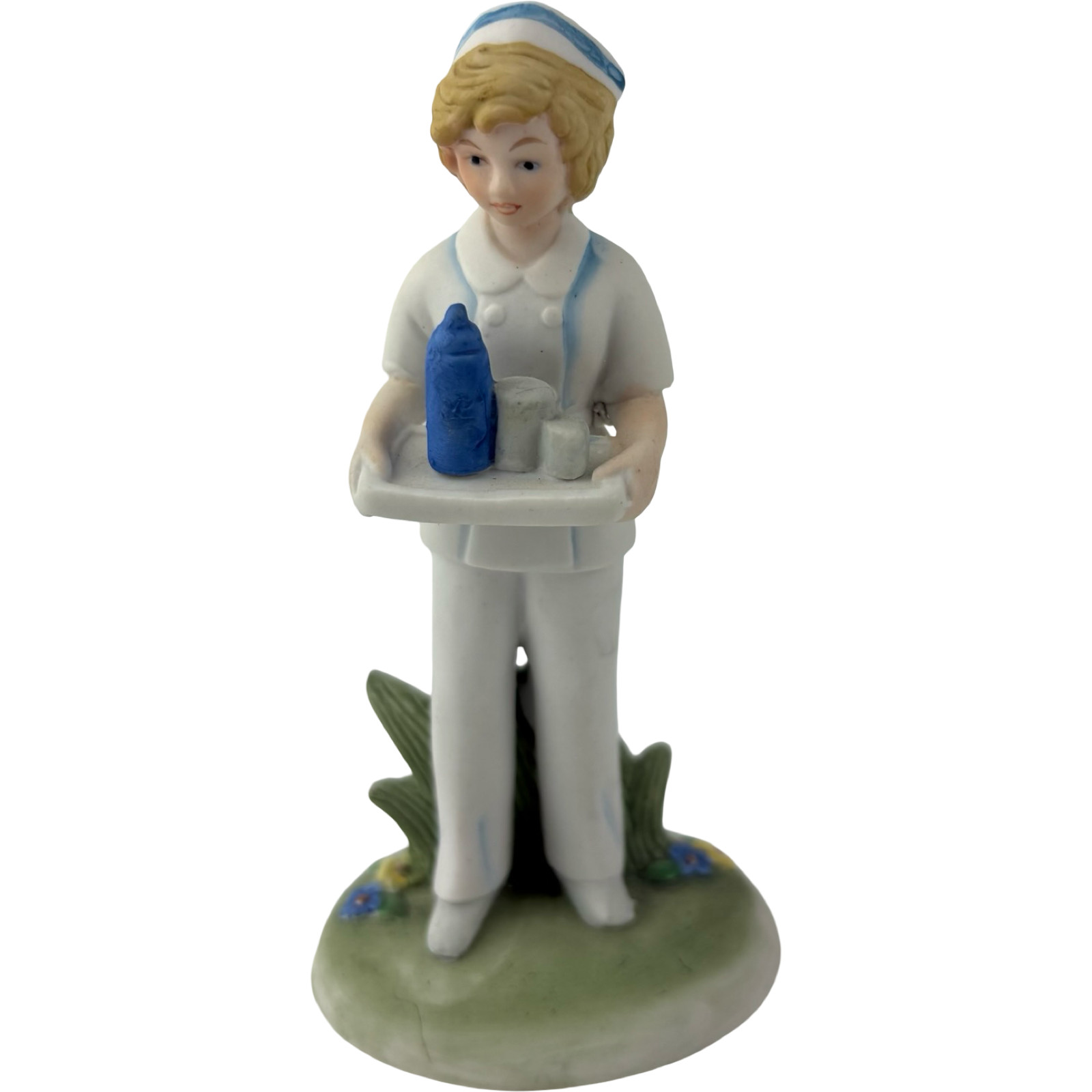George Good Nurse Figurine 5” Nurse Carrying Tray Vintage 1990’s Korea