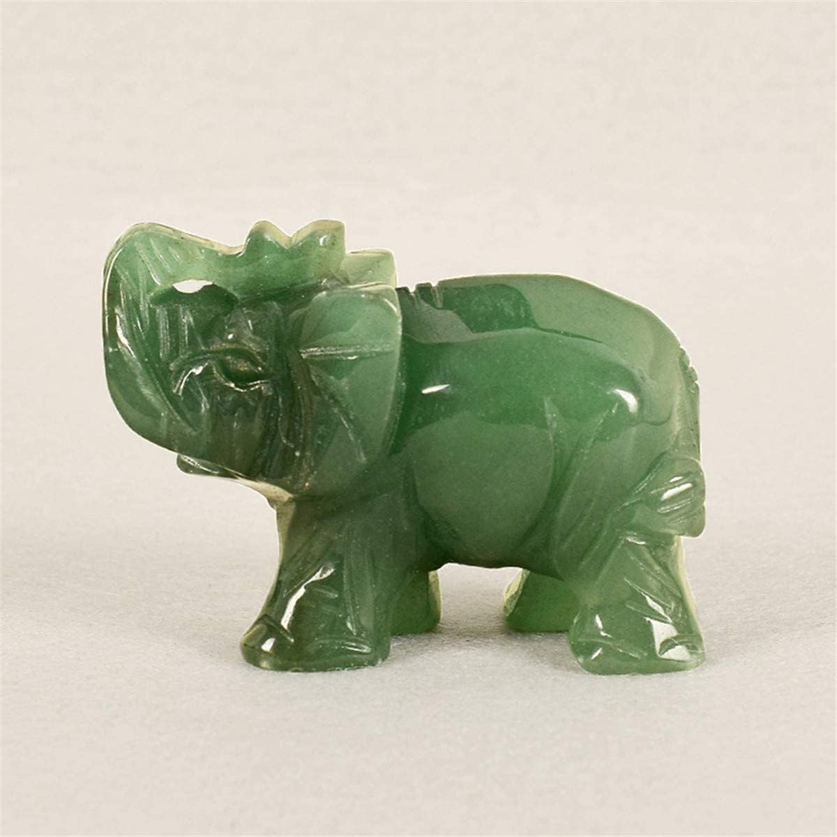 Green Elephant Ornament, Elephant Statue, Jade Stone Handcraft Natural Jade S…