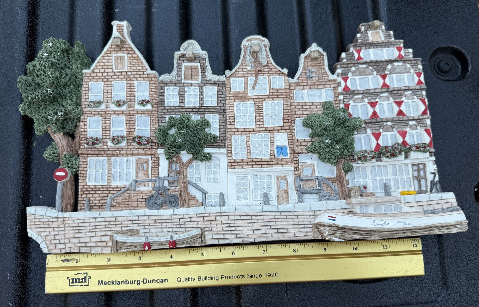 Brian Baker Deja Vu Amsterdam Canal Ltd Ed 282/1000 Plaque Resin Handpainted