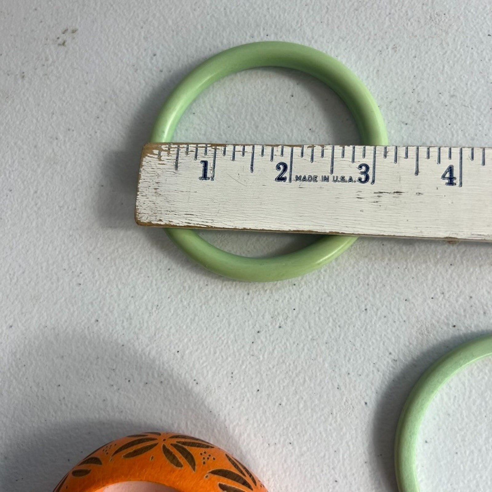 Set of 3 Accessory Boho Bracelets Orange Green