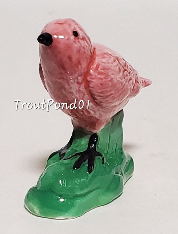 Wade Whimsies Robin Pink Bird Set Birds Porcelain Figurine 2008
