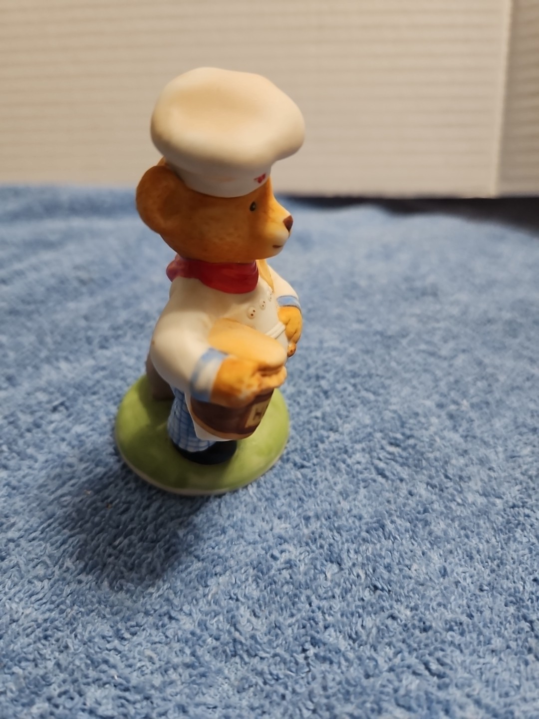 Chef Pierre Hotel Teddington Bear Figurine By Franklin Mint, Fine Porcelain, 1