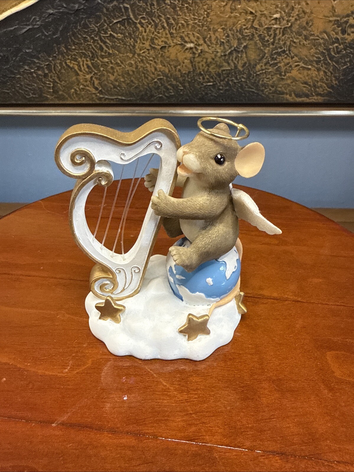Fitz & Floyd Charming Tails “Harp The Herald Angels Sing” Figurine Christmas