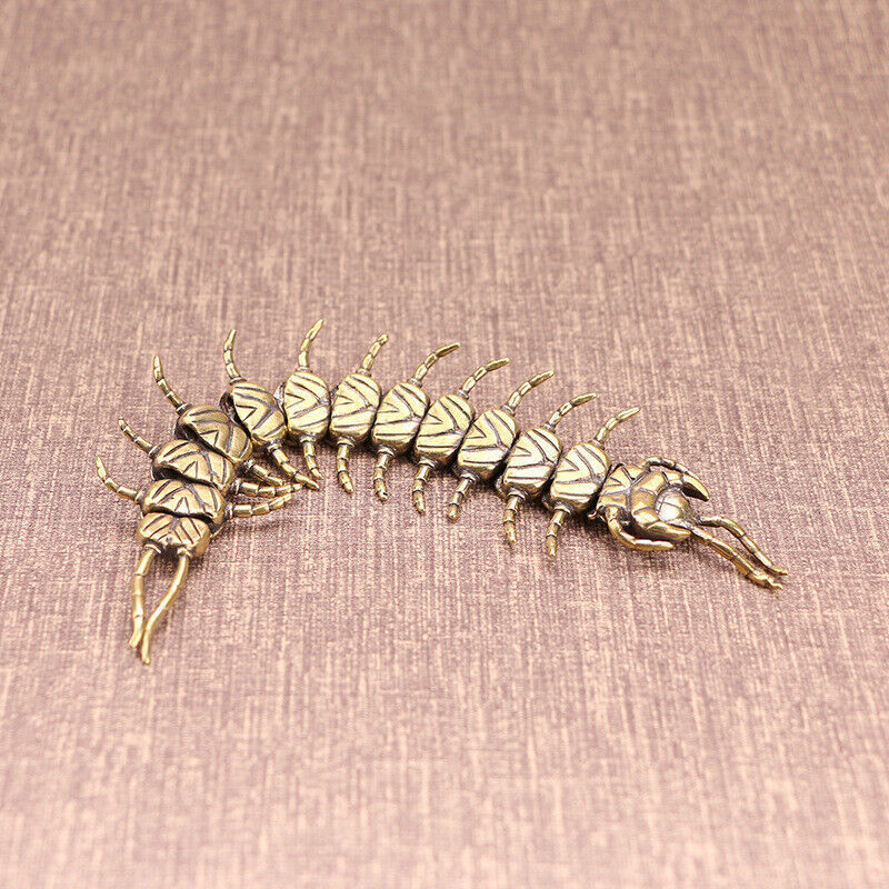 Brass Centipede Figurine Small Statue House Decoration Animal Figurines Gifts
