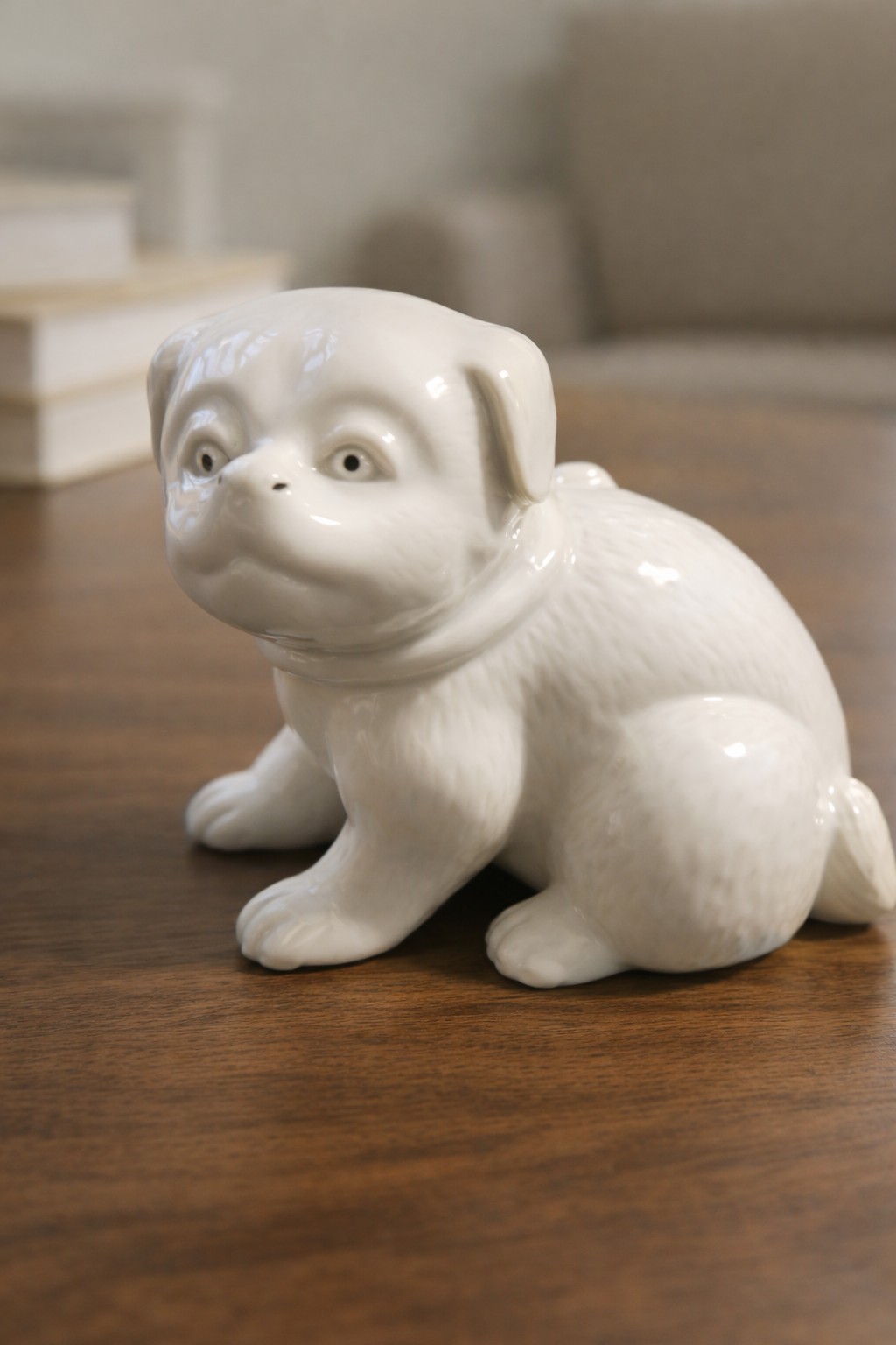 Vintage-MMA Ceramic Puppy Dog Figurine –Metropolitan Museum of Art – White Glaze