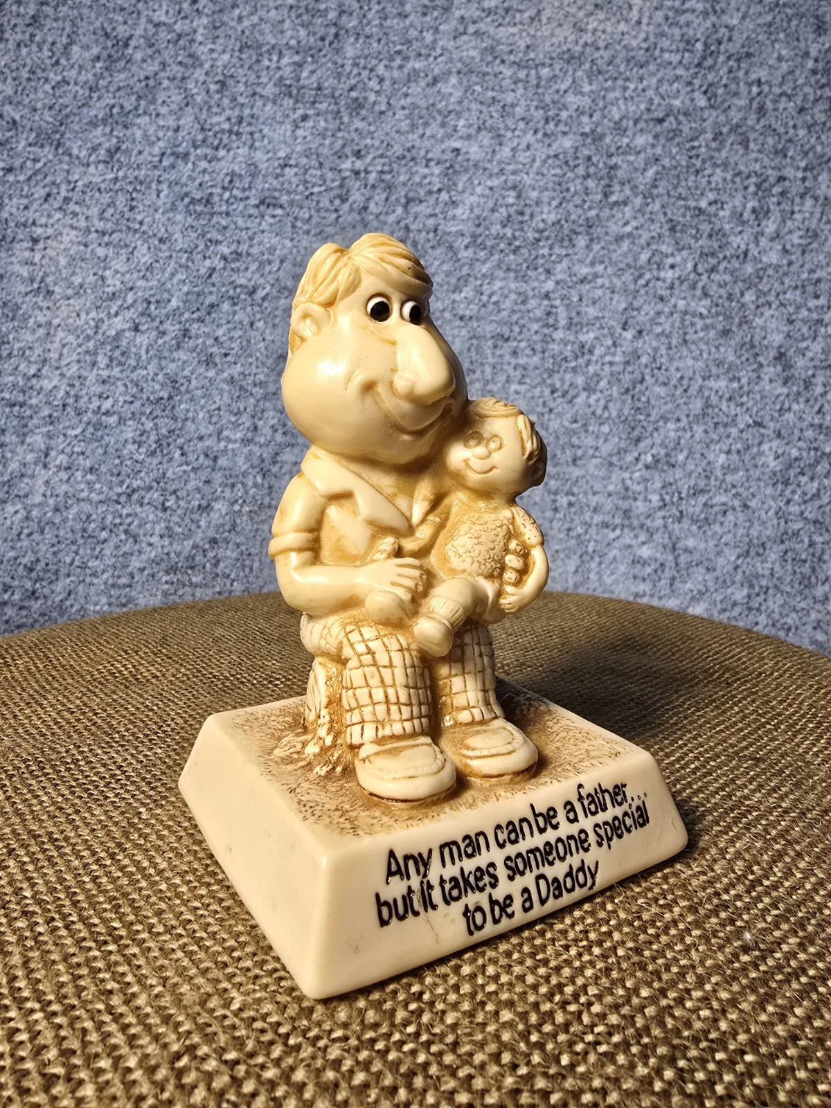 VTG Russ Berrie & Co. #713 Father Holding A Child “ Any Man Can Be A Father