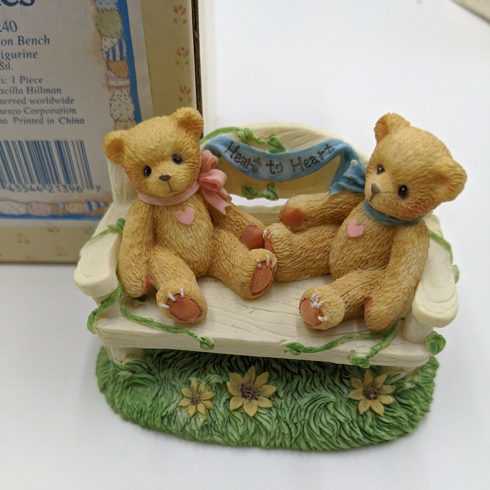 1996 Cherished Teddies “Two Bears on Bench” Figurine – CRT240 Event Figure