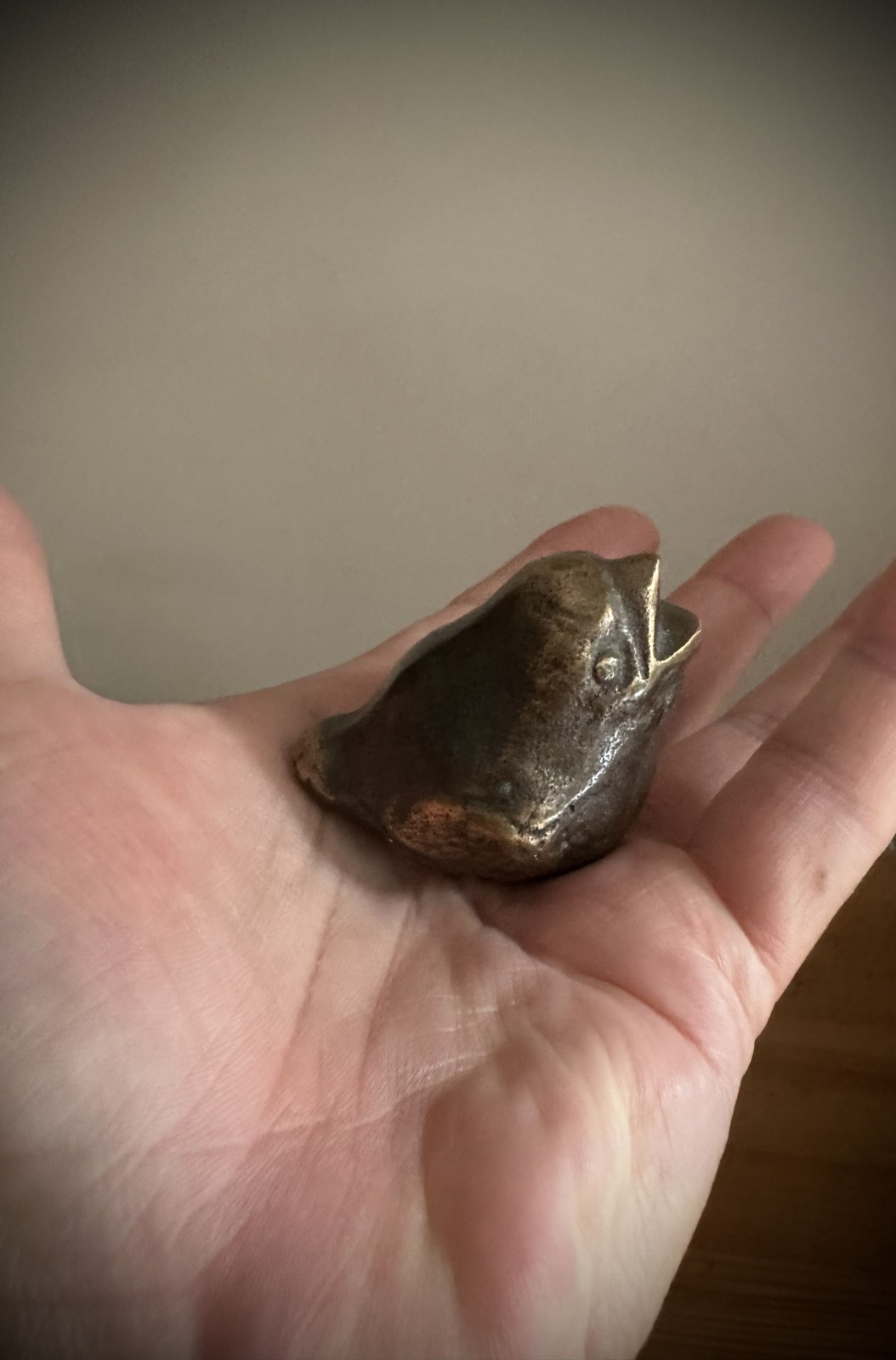 Vintage 1960s Collectible Brutalist Bronze Brass Bird Figurine RSV West Germany