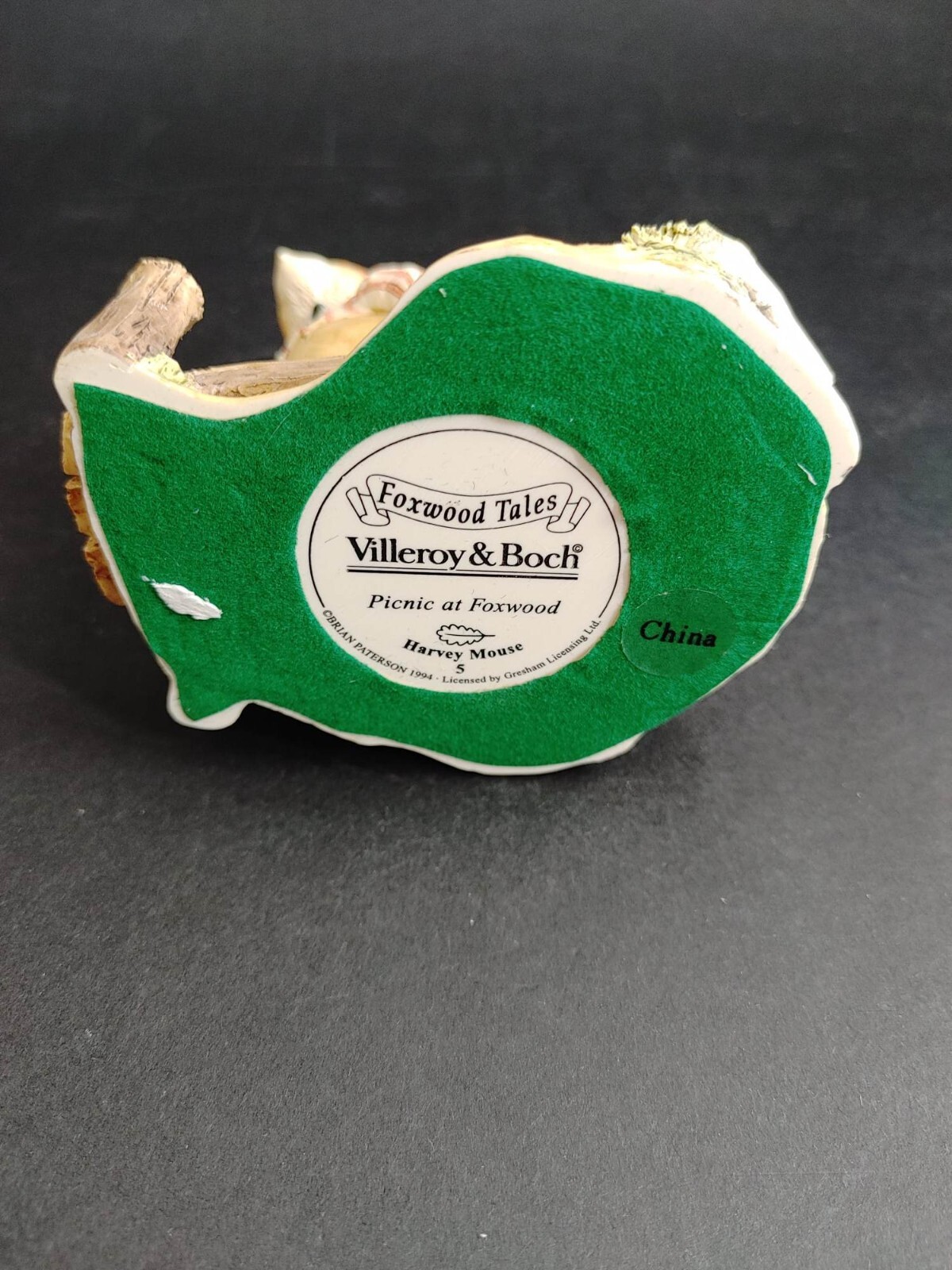 Foxwood Tales Villeroy & Boch 1994 Harvey Mouse 5 Picnic at Foxwood w/ Tin