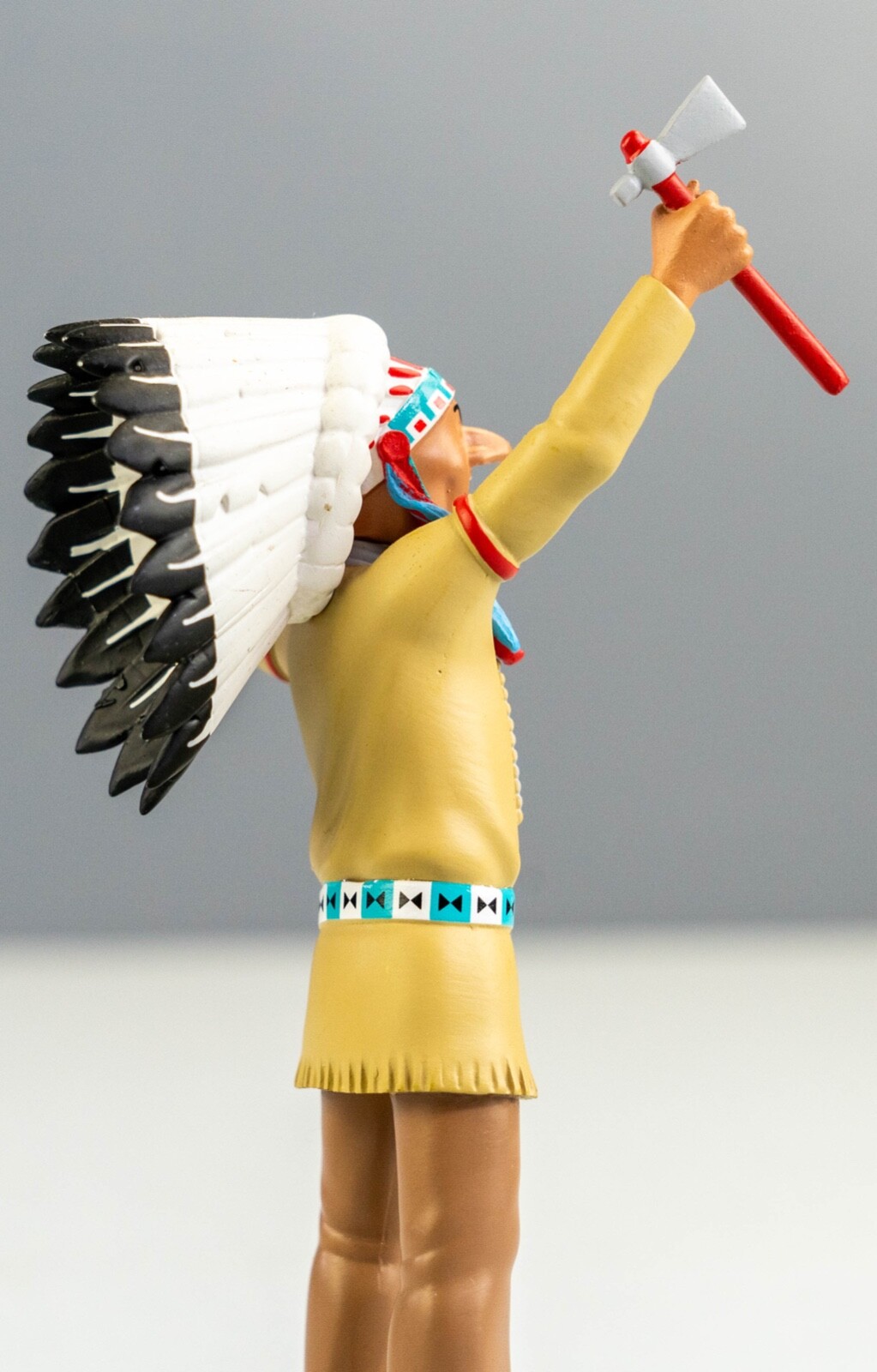 Moulinsart Tintin Figurine 42249 Indian Chief America Resin Officielle Figure 42
