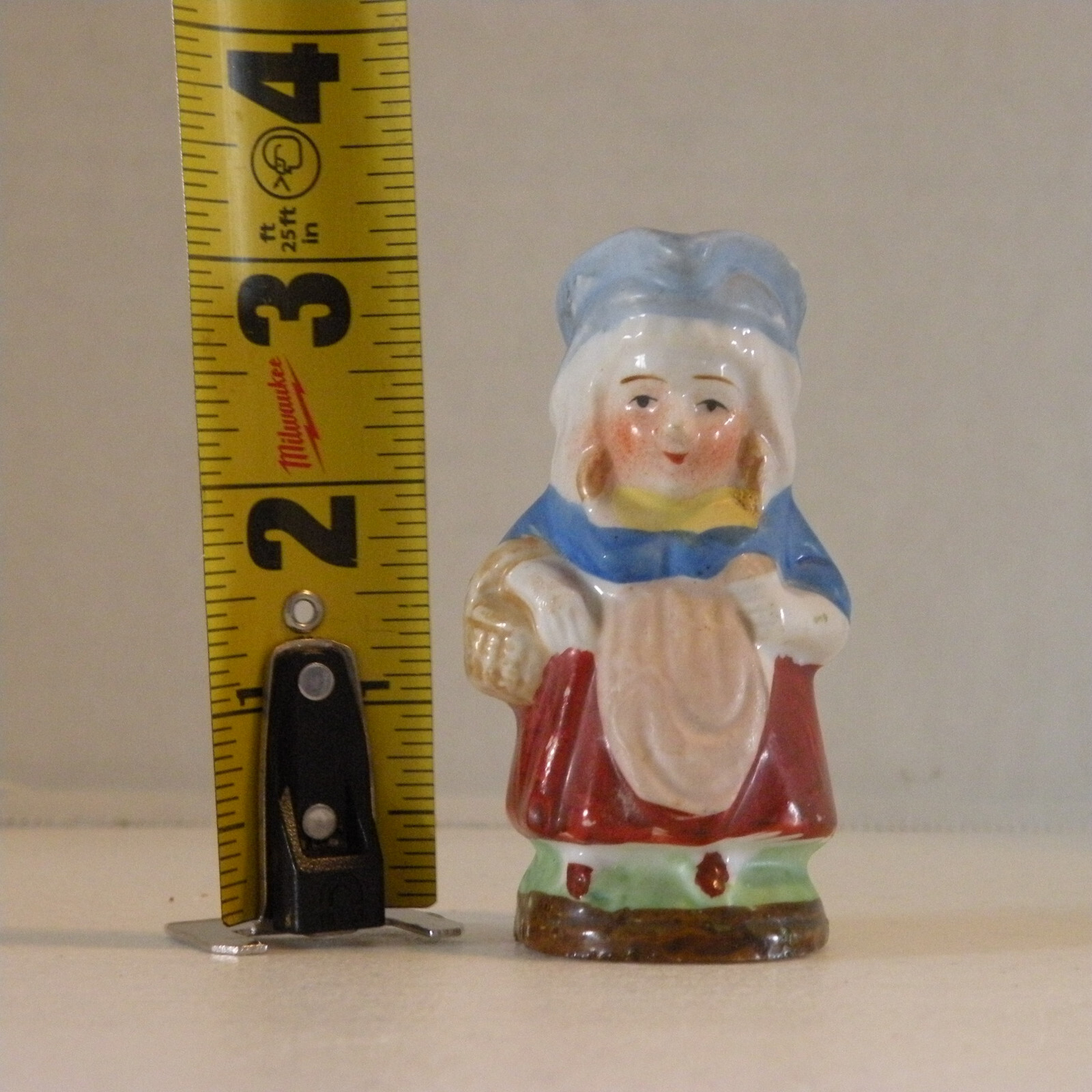Vintage Mini Toby Style Ceramic Colonial Woman Mug Jug Made in Occupied Japan