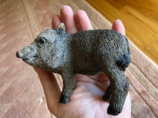 Vintage Authentic Stone Critters Wild Boar Pig — 1990s Collectible