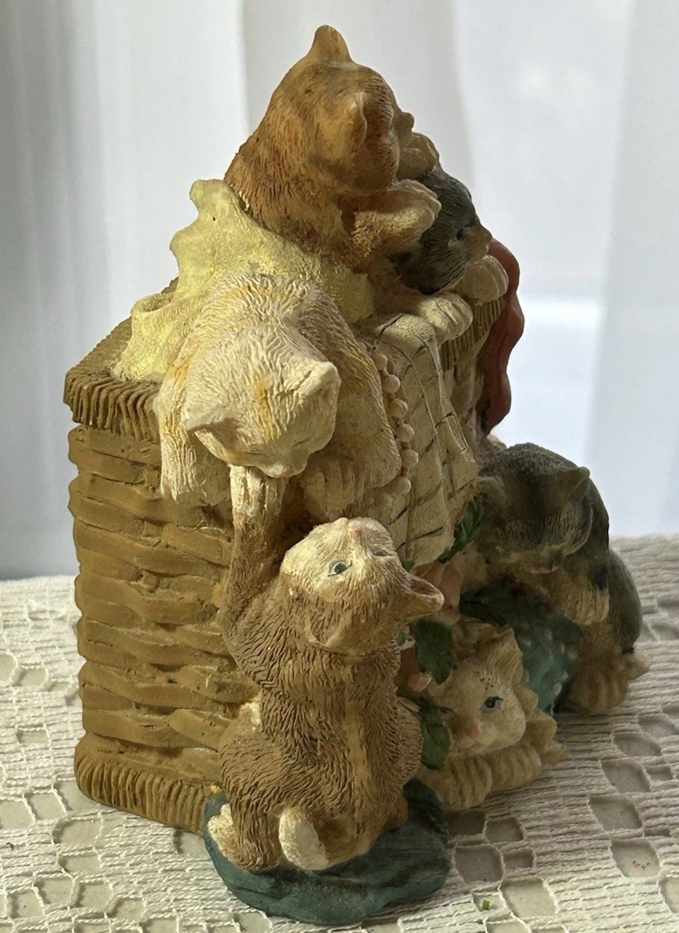 Cat Kittens “MY FAVORITE THINGS” Knick Knack By San Francisco Music Box Co