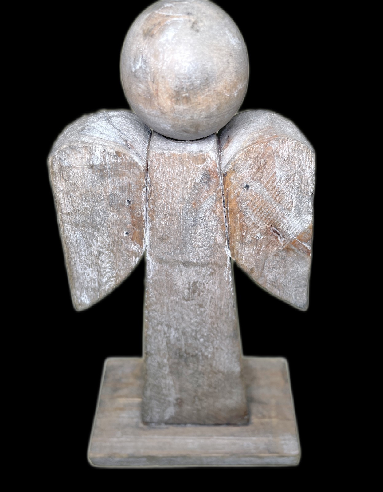 9.5” Drift Wood Angel Figurine Folk Art Nautical Coastal Faceless