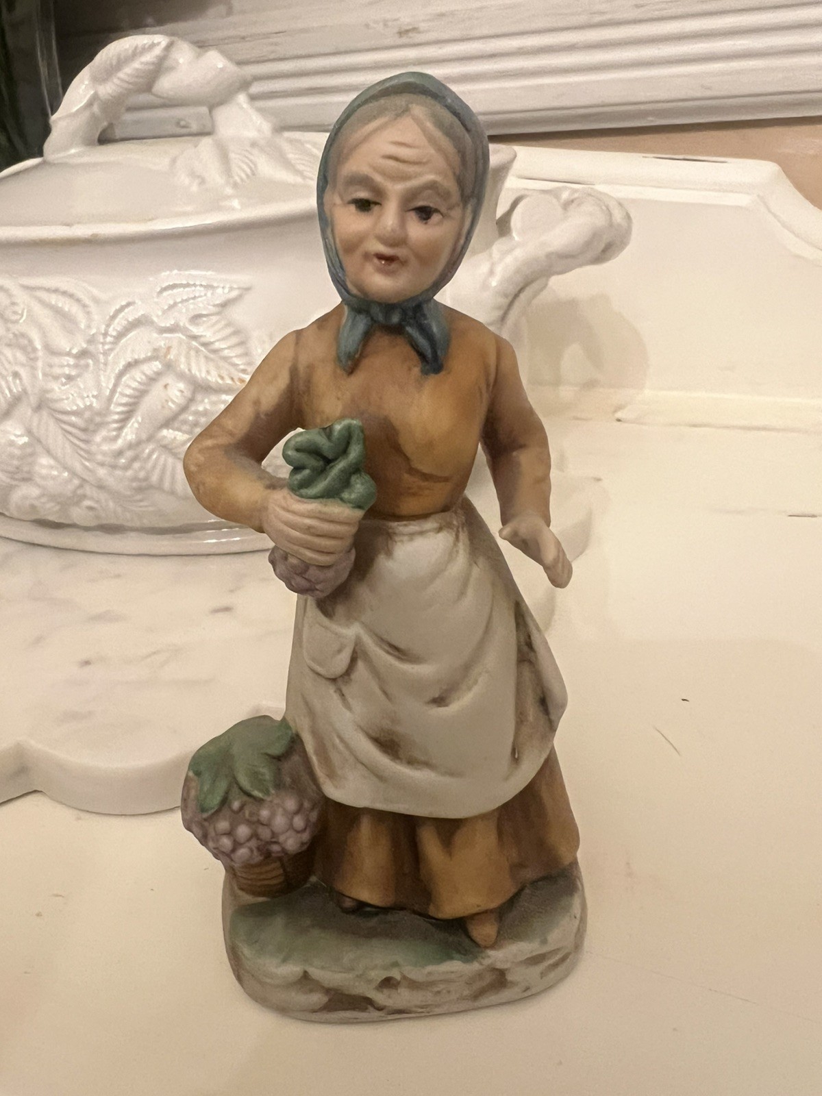 Lovely Vintage WIW Porcelain Figurine Made in Korea, 6” Tall