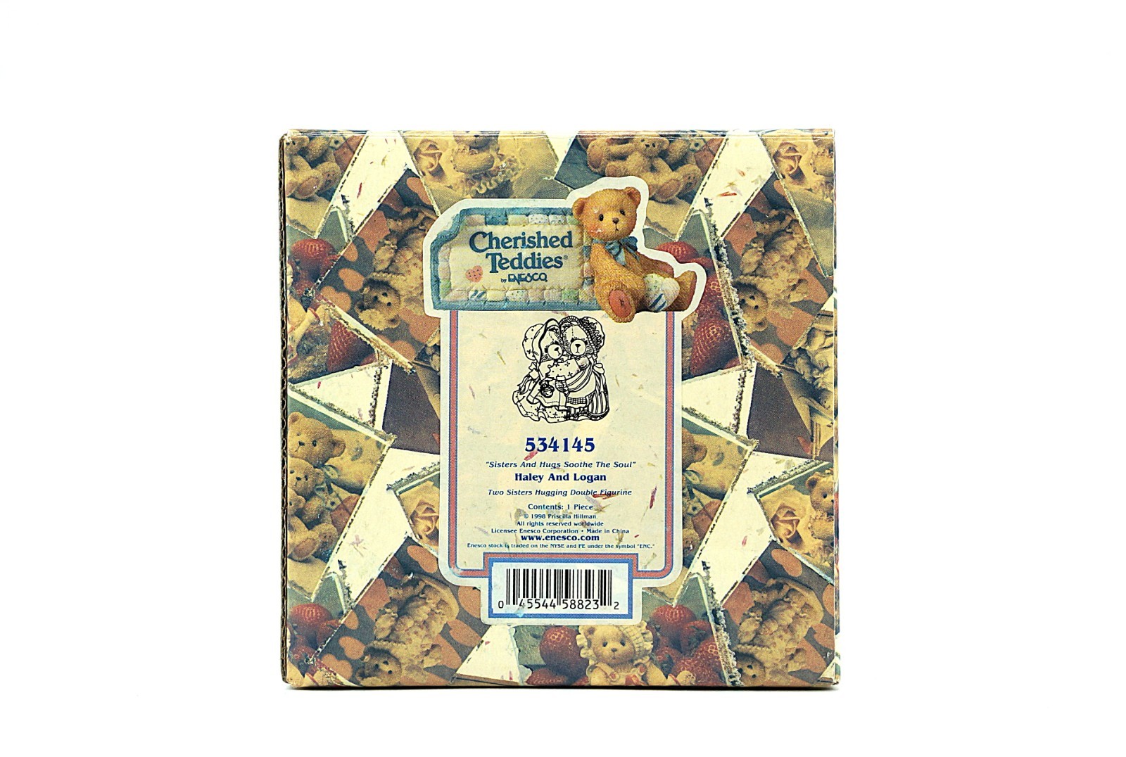 Cherished Teddies Haley & Logan Sisters Hugs Soothe Soul Vintage Figurine