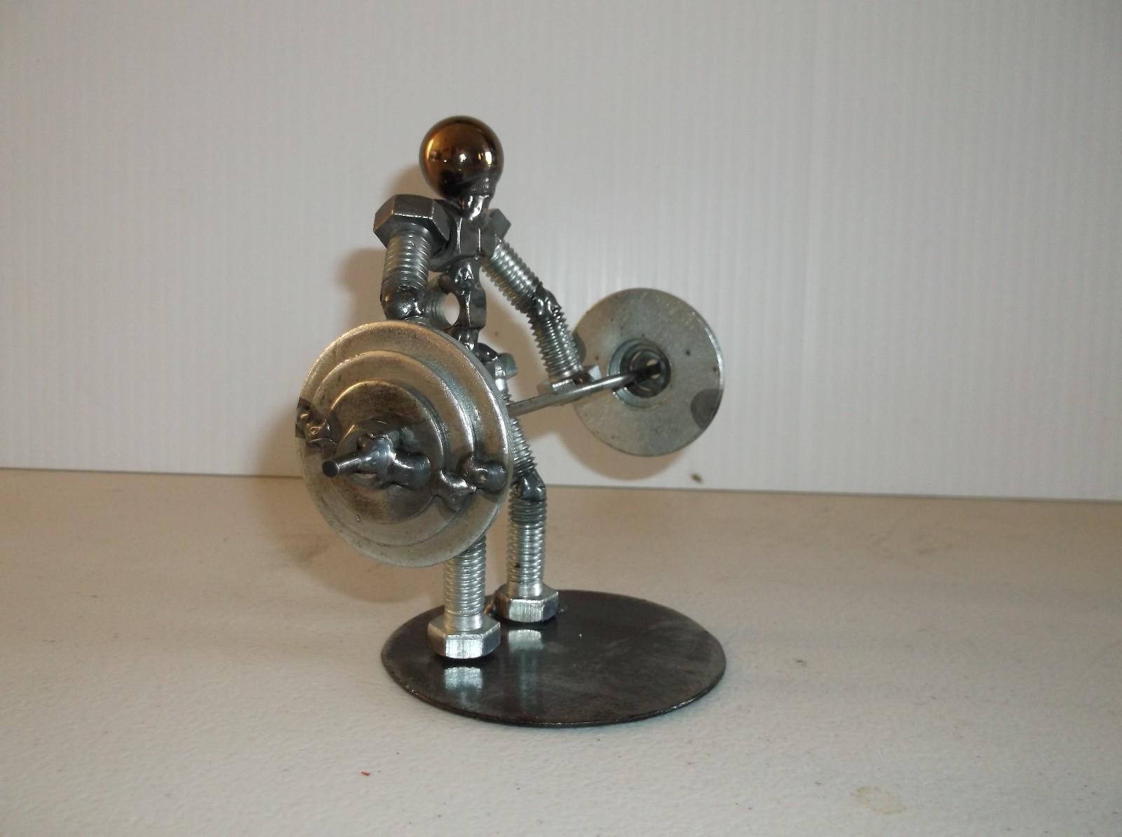 Dead Lifter, Power Lifter, Weight Lifter Metal Bolt Figurine, body building