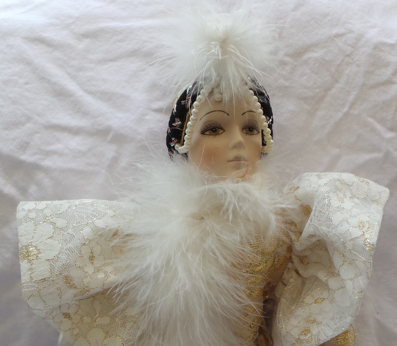 Roaring 20s Flapper Seymore Man Porcelain Doll 18in Art Deco