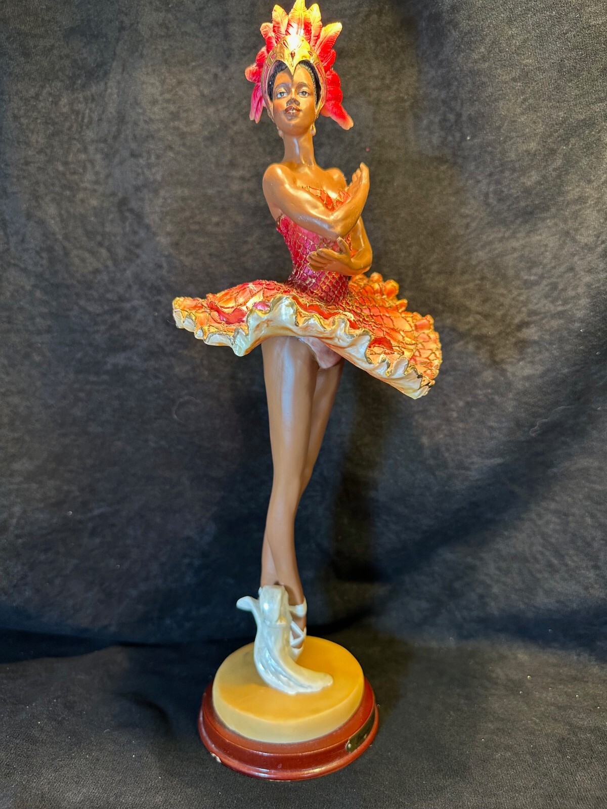 Precious Collection Hand Painted Resin Ballerina Figurine 14.5 inches