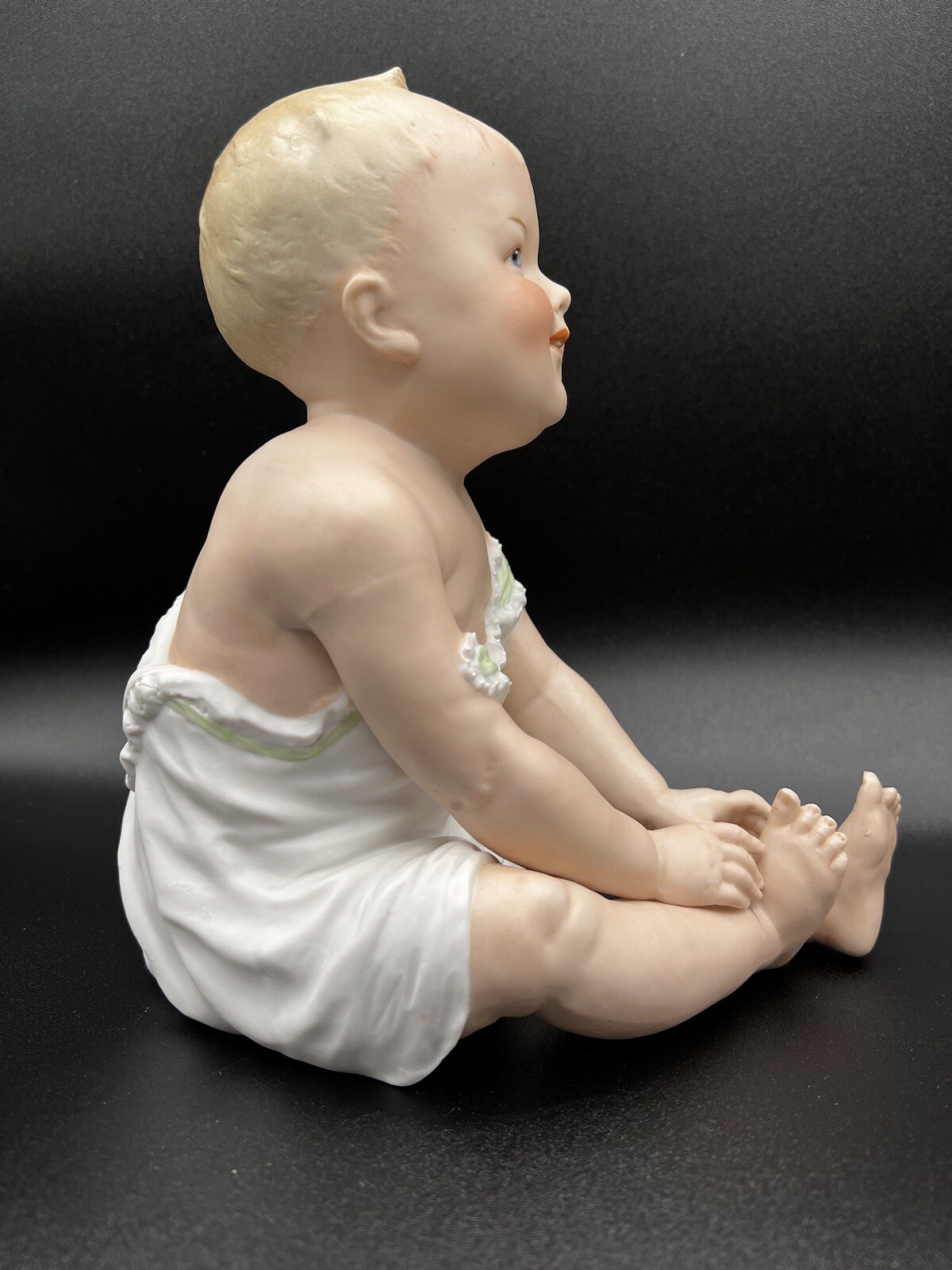 Gebruder Heubach-German Porcelain Bisque-Sitting Piano Baby 8″