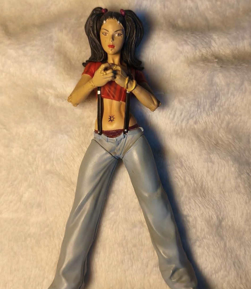 Cute Tough Looking Girl Figure About 6 Inch Tall