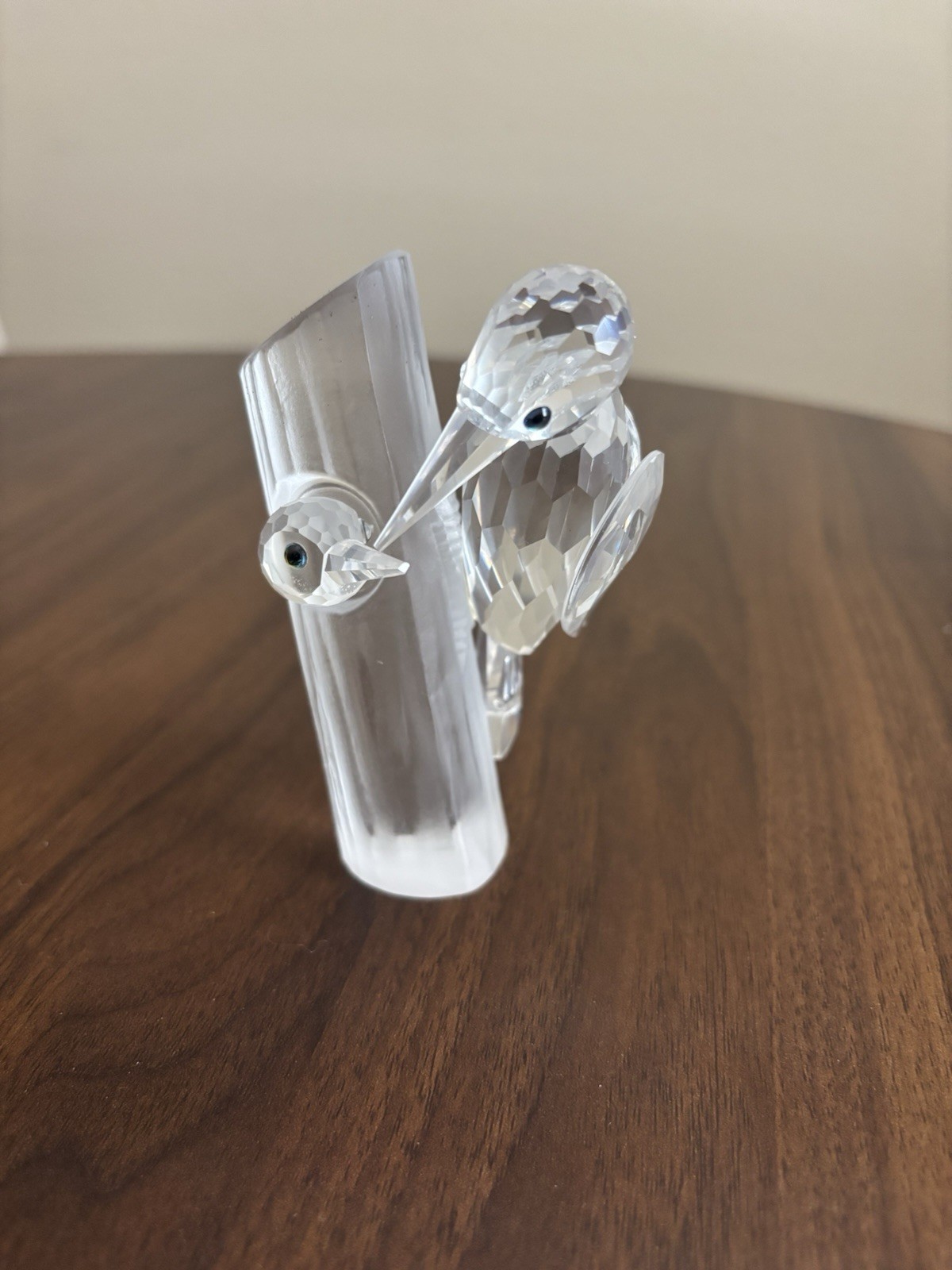 1988 Swarovski SCS Woodpeckers Figurine – Frosted Crystal Birds 4.25″