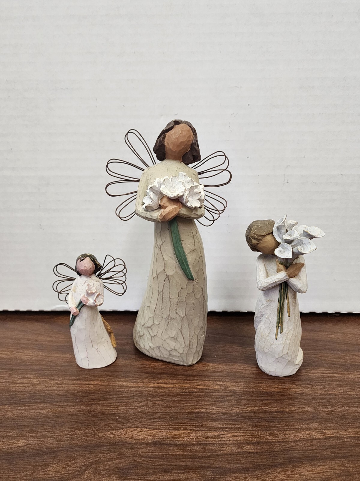 Demdaco Willow Tree Angel Of Beauty/Love & Beautiful Wishes Figurines Lot Of 3