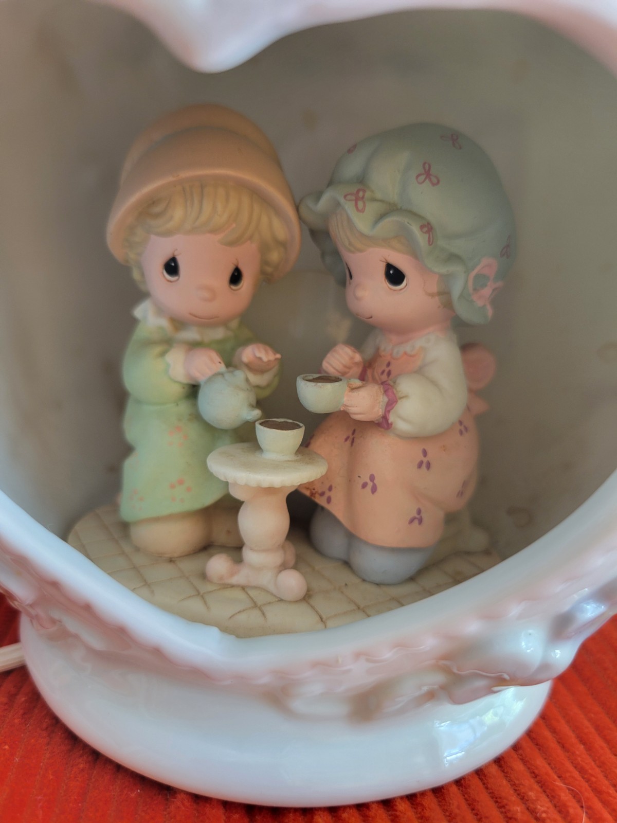 Vtg Enesco Precious Moments Tea Pot ” Our Friendship Hits The Spot” Lamp