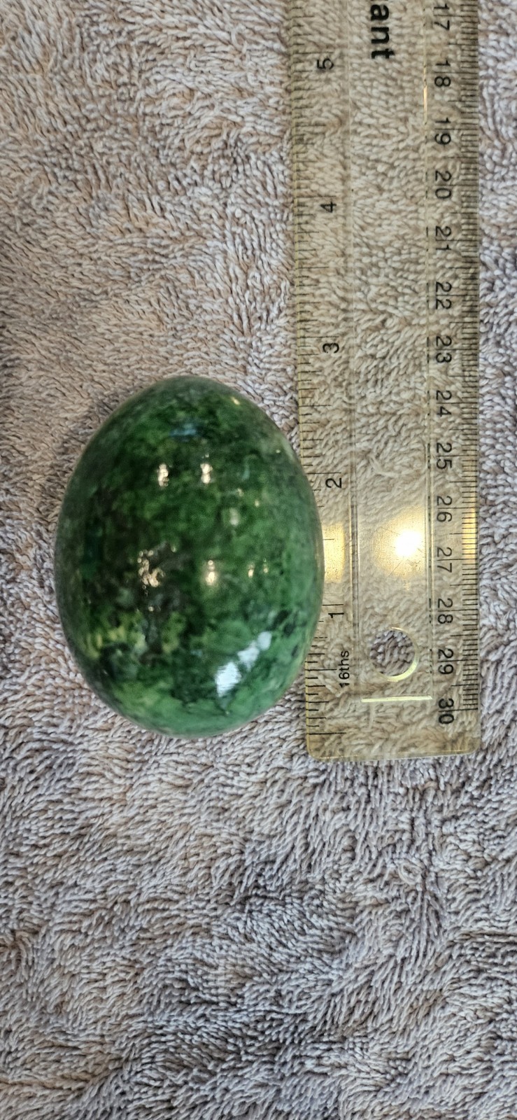Vintage Alabaster Egg Italy Hand Carved. Likely Italian. 2.5″ X 1.75″