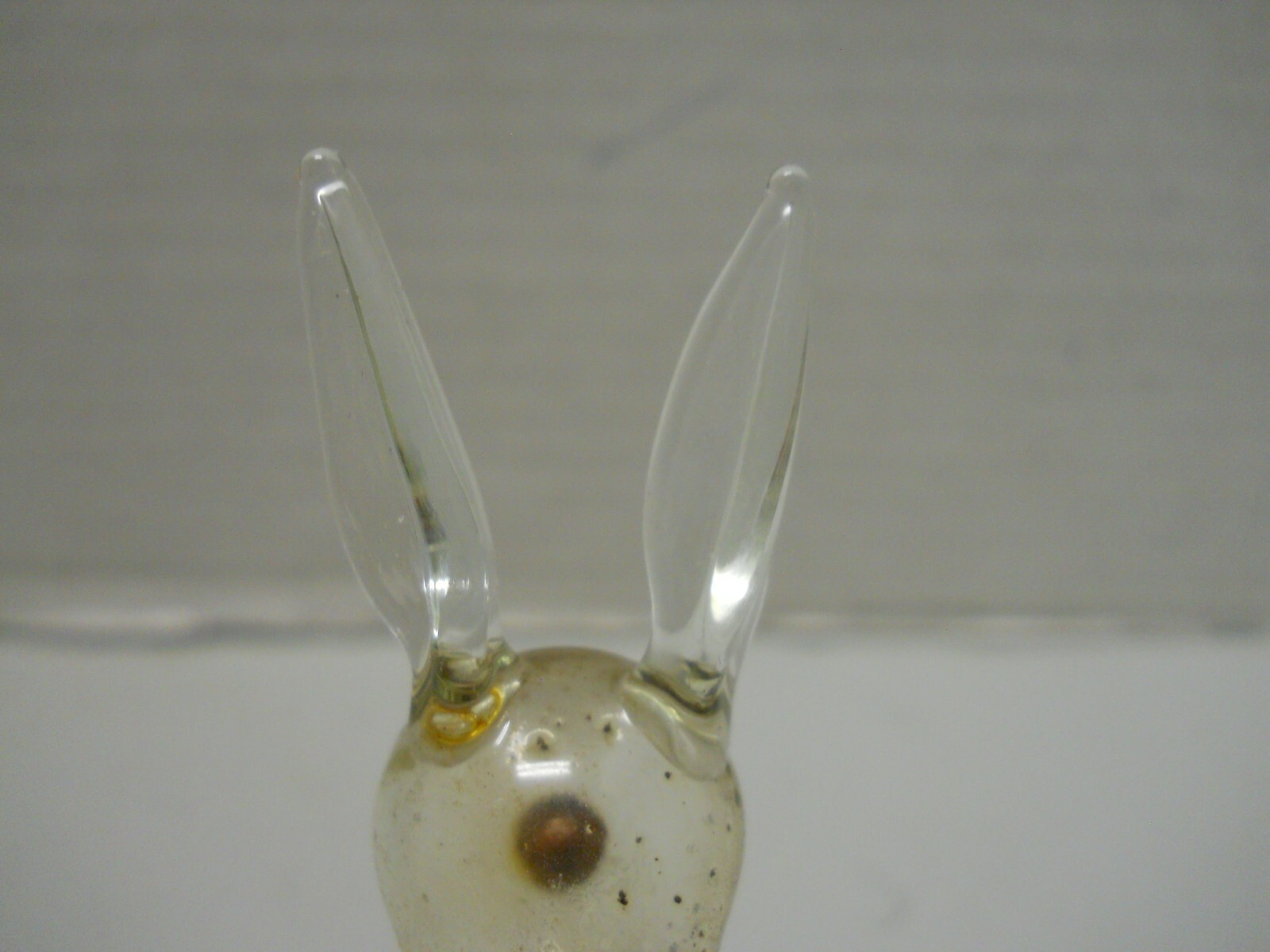 Rynbende Hand Blown Glass Animal Hare Rabbit Figurine Decanter Box EMPTY #1