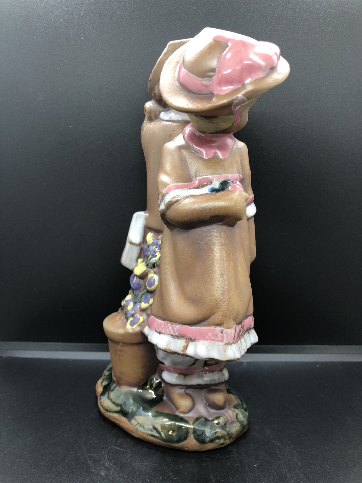 Vintage “Sweethearts” 8 3/4” Figurine Terra Cotta Studio Pottery,USA #335 •NICE•