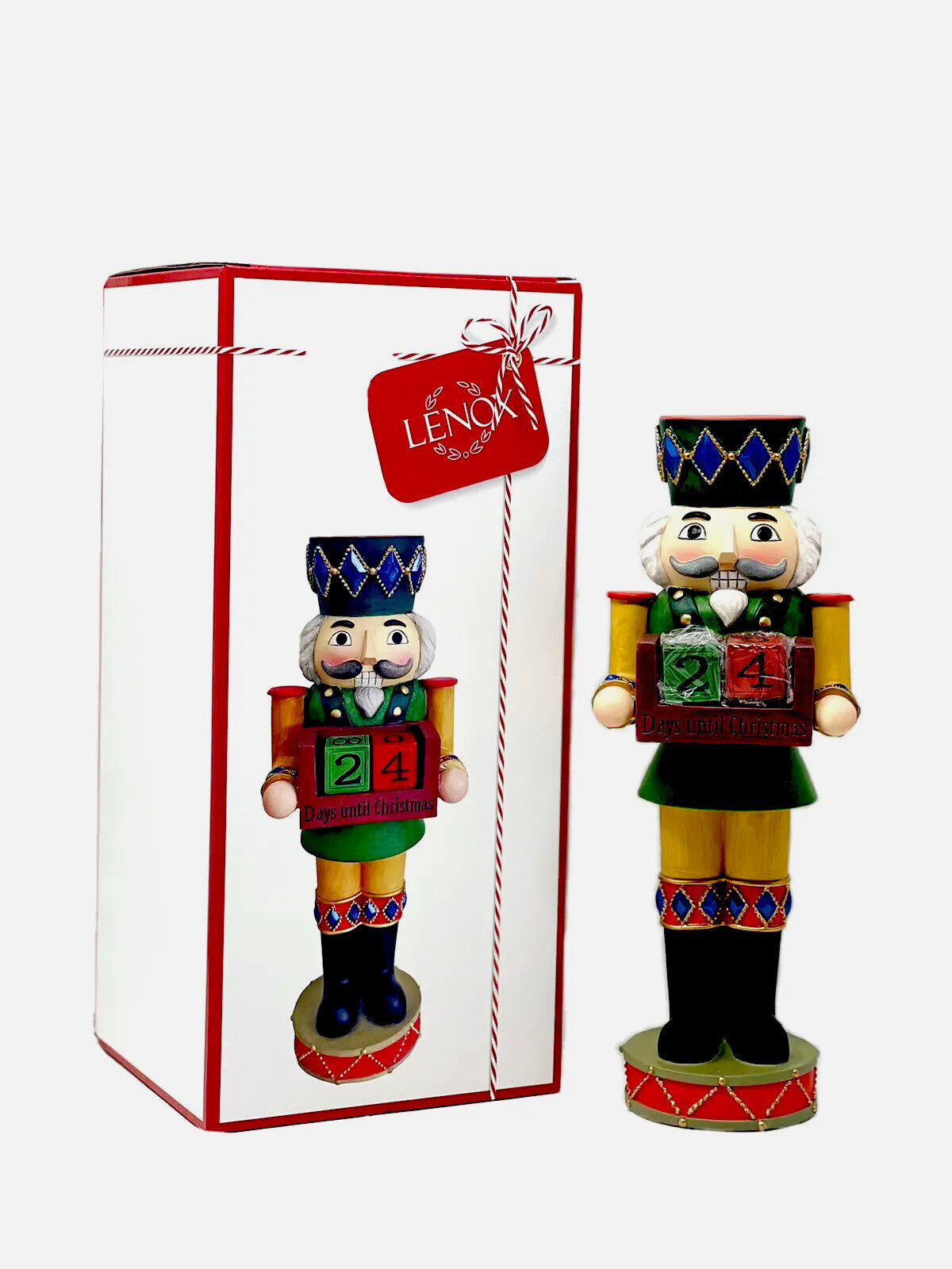 Lenox Christmas Countdown Nutcracker Resin Figurine Holiday Christmas 11.5” H