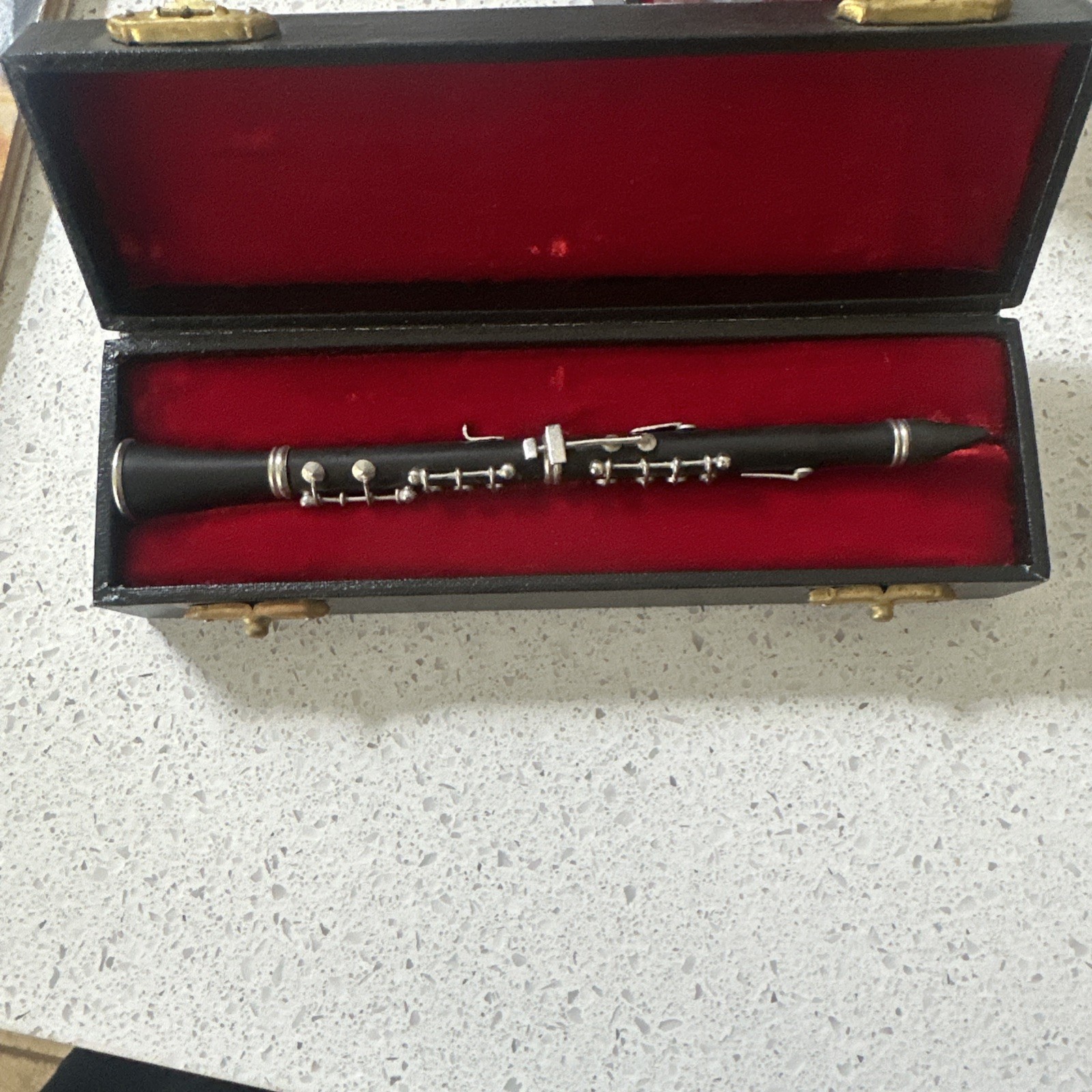 Miniature Clarinet In Black Case Non Functional