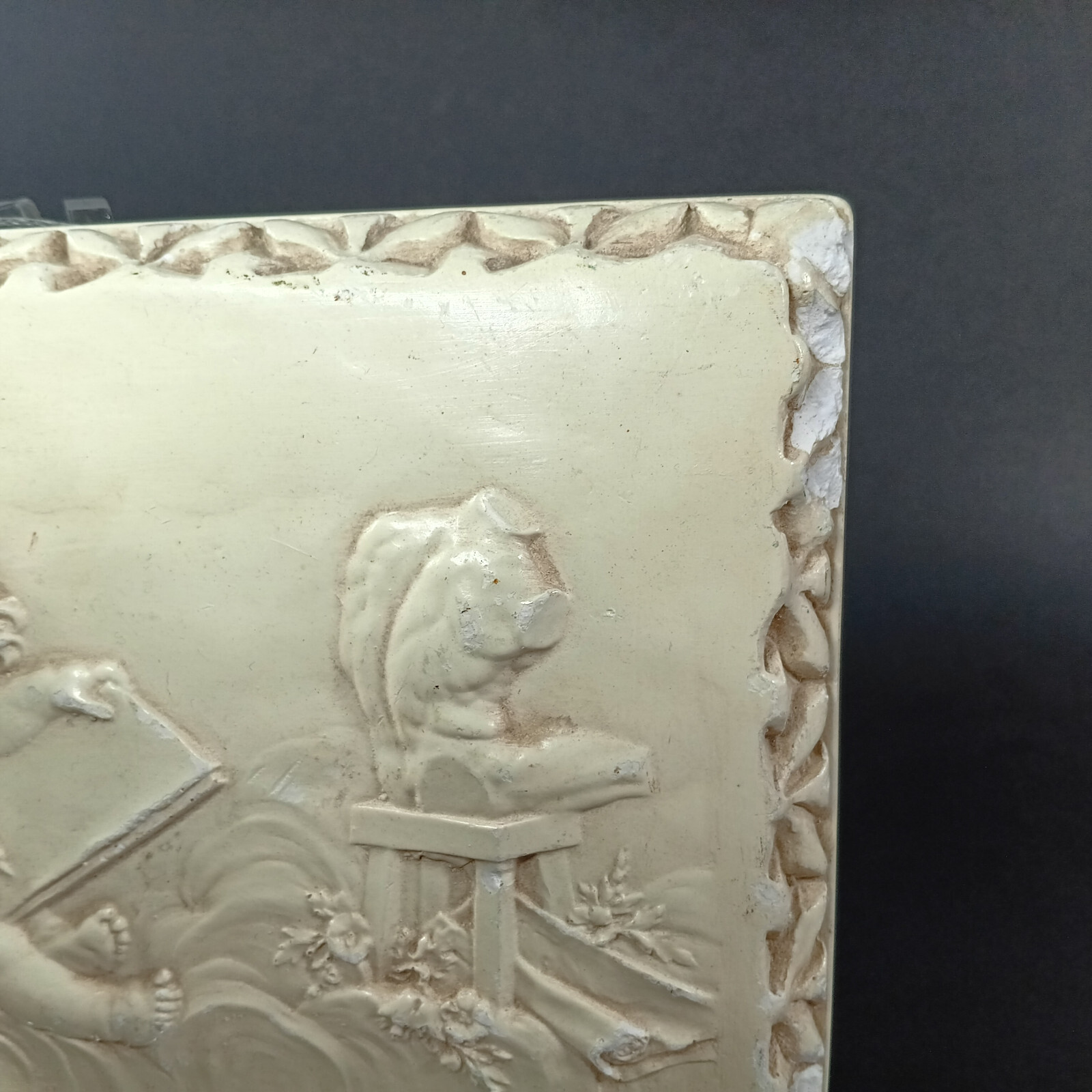 ┆Neoclassical Plaque 19th Century Bas Relief ┆Putto – The Allegory of the Arts┆