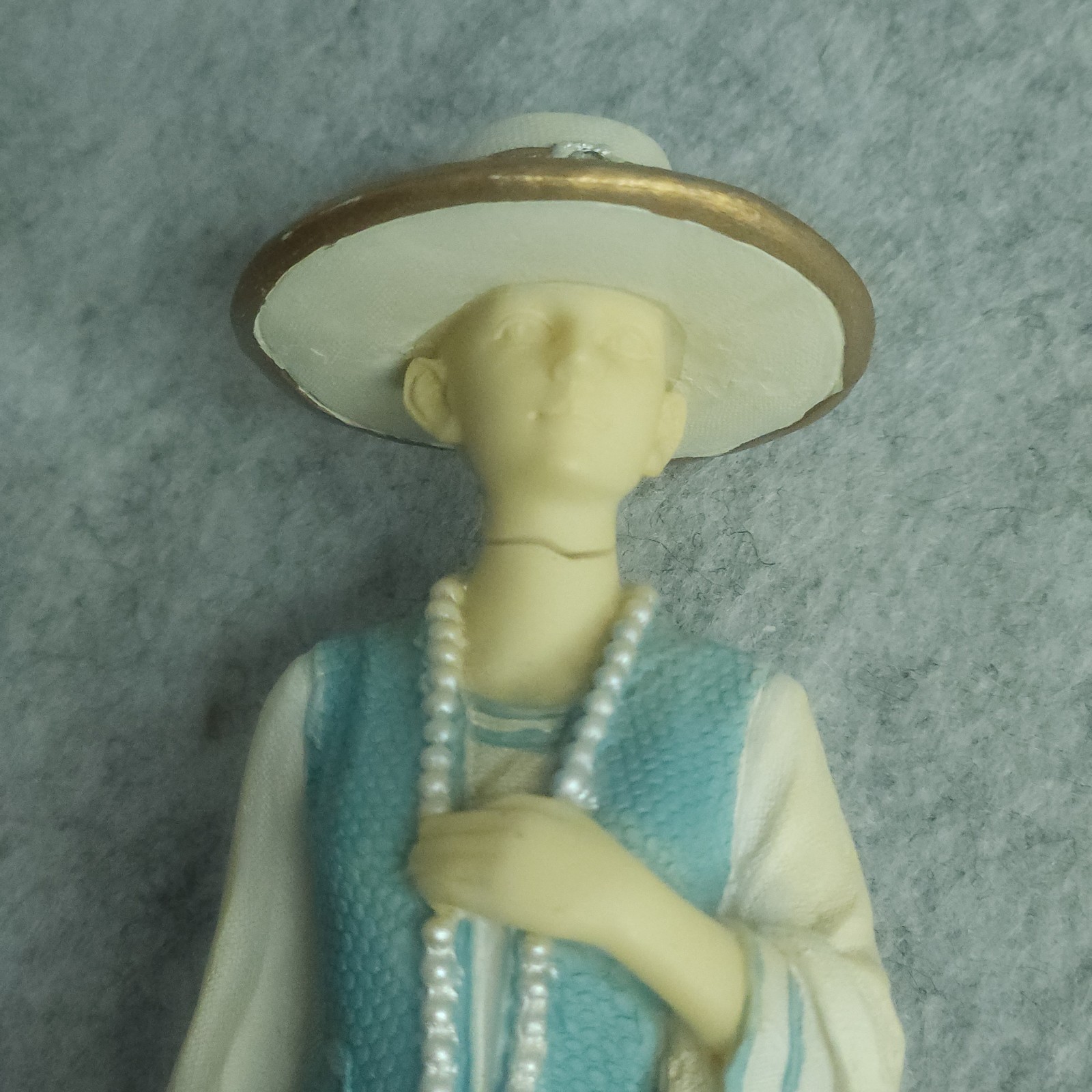 Lady Elizabeth of London Women of the World Figurine Resin Lady Hat Purse 5.75″