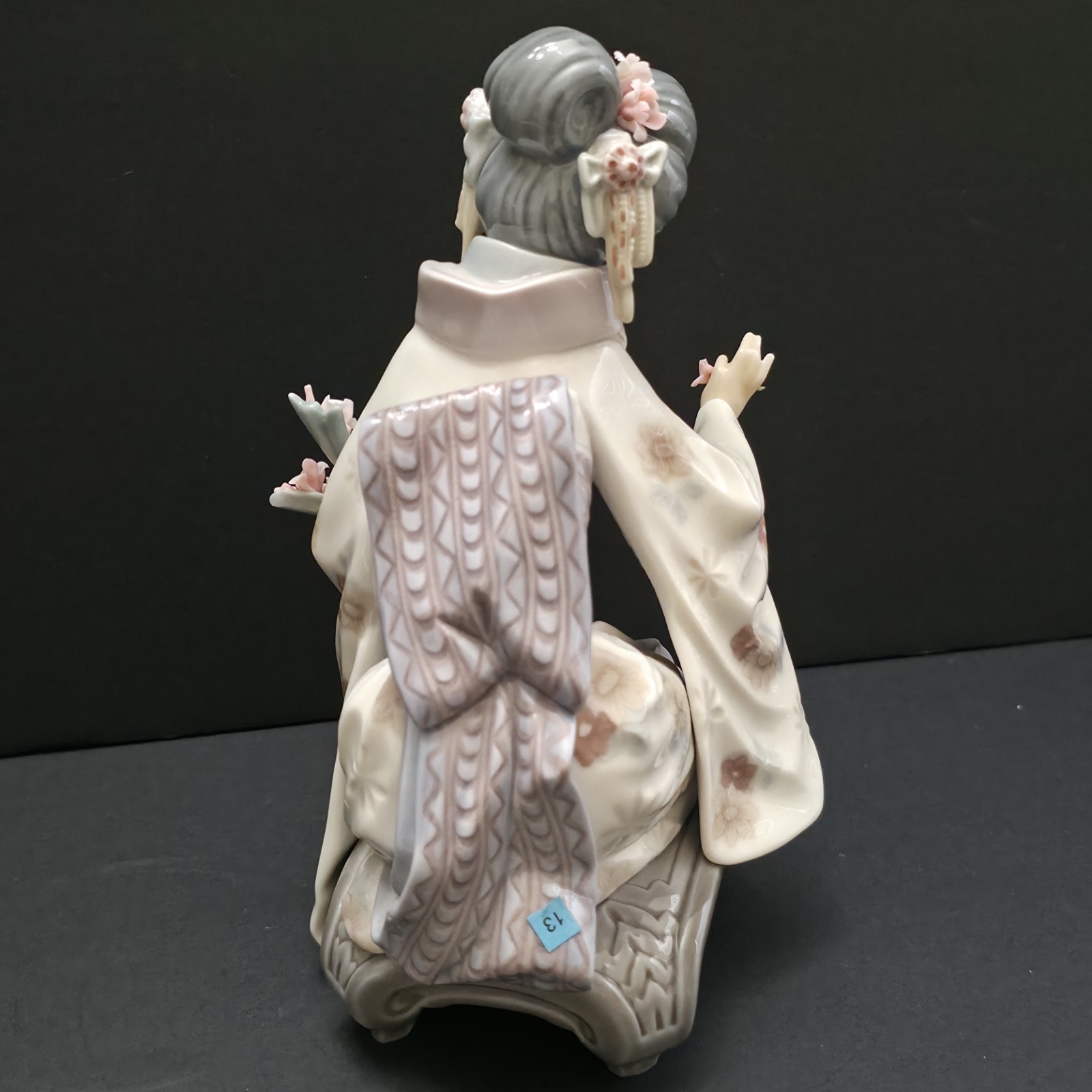 LLADRO Geisha 1450 Kiyoko, Oriental Girl Glossy Retired Geisha 7 Inch Vtg