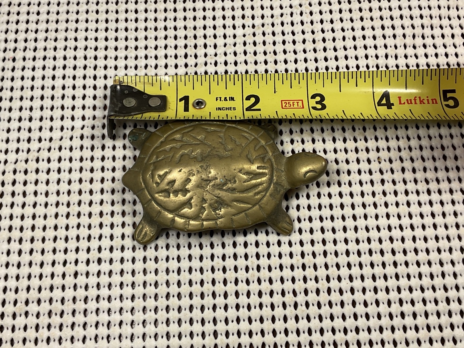 Vintage Action Brass Turtle – Made In Taiwan – 3” Long