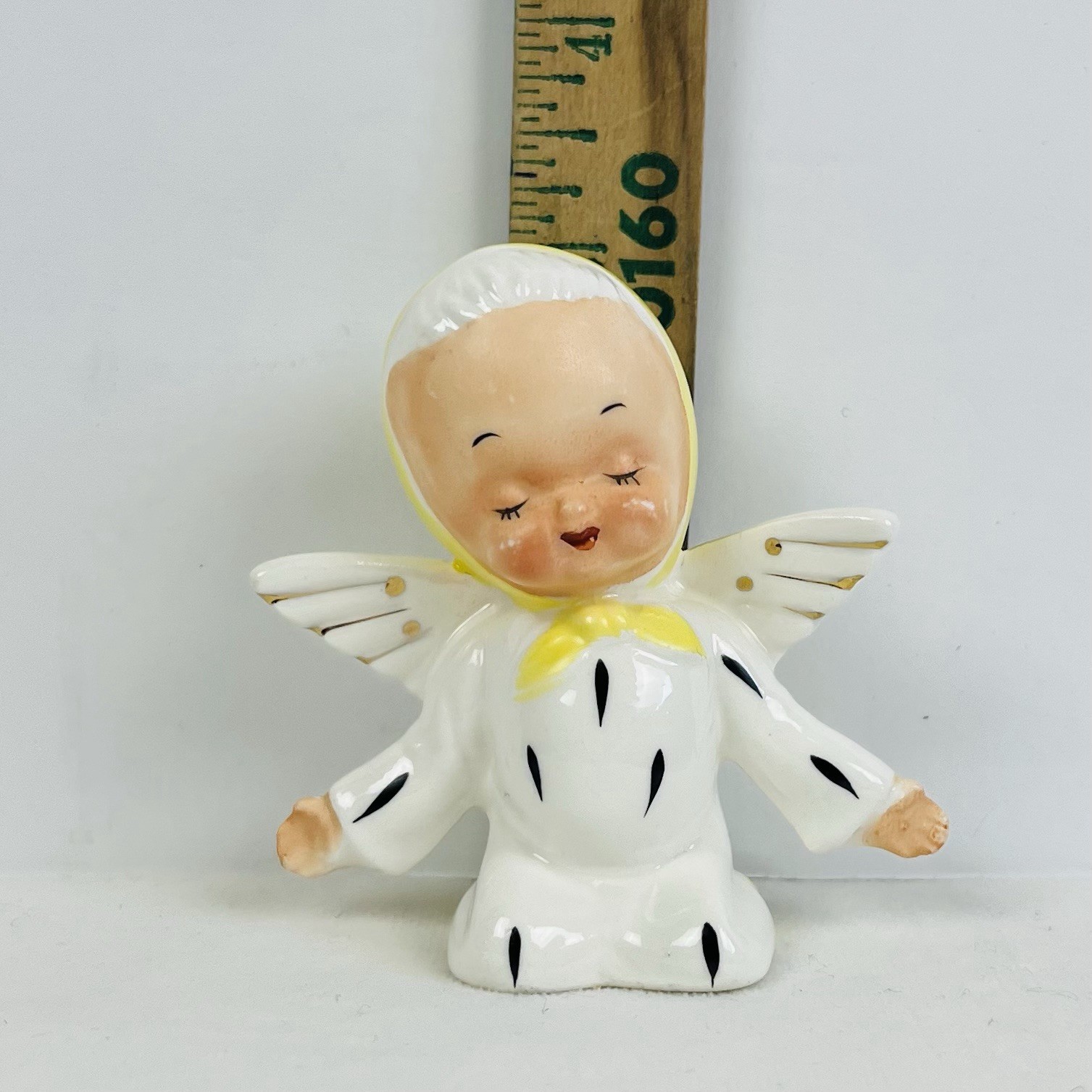 Rare~Vintage~Ucagco Japan Ceramic Figurines~Lot of 3~Babies~Angels with Wings
