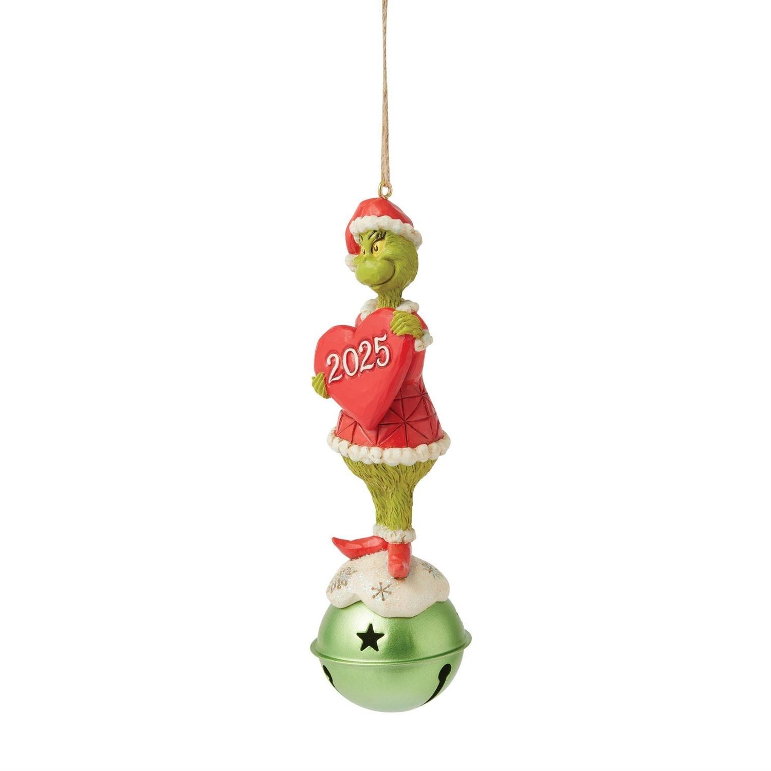 Jim Shore GRINCH ON BELL DATED 2025 ORNAMENT 6017075 BRAND NEW