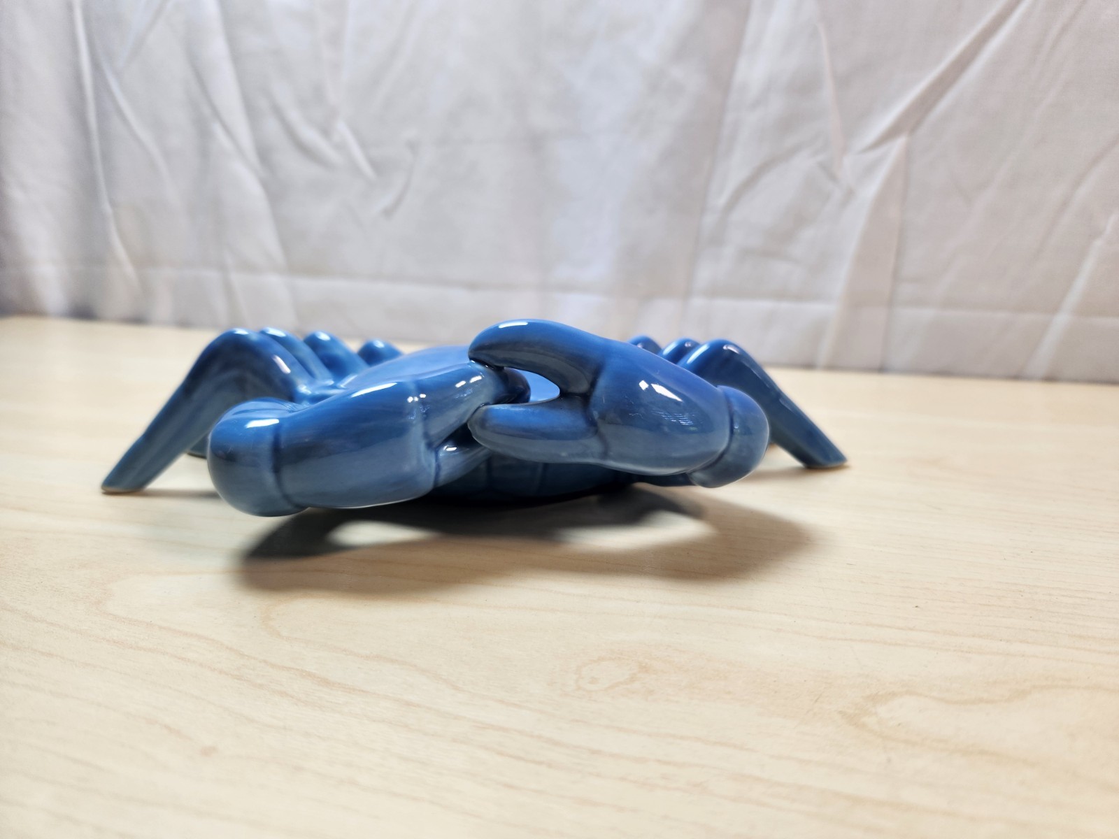 Andrea By Sadek Porcelain Blue Crab Beach Figurine Nautical Ocean Ceramic_AP