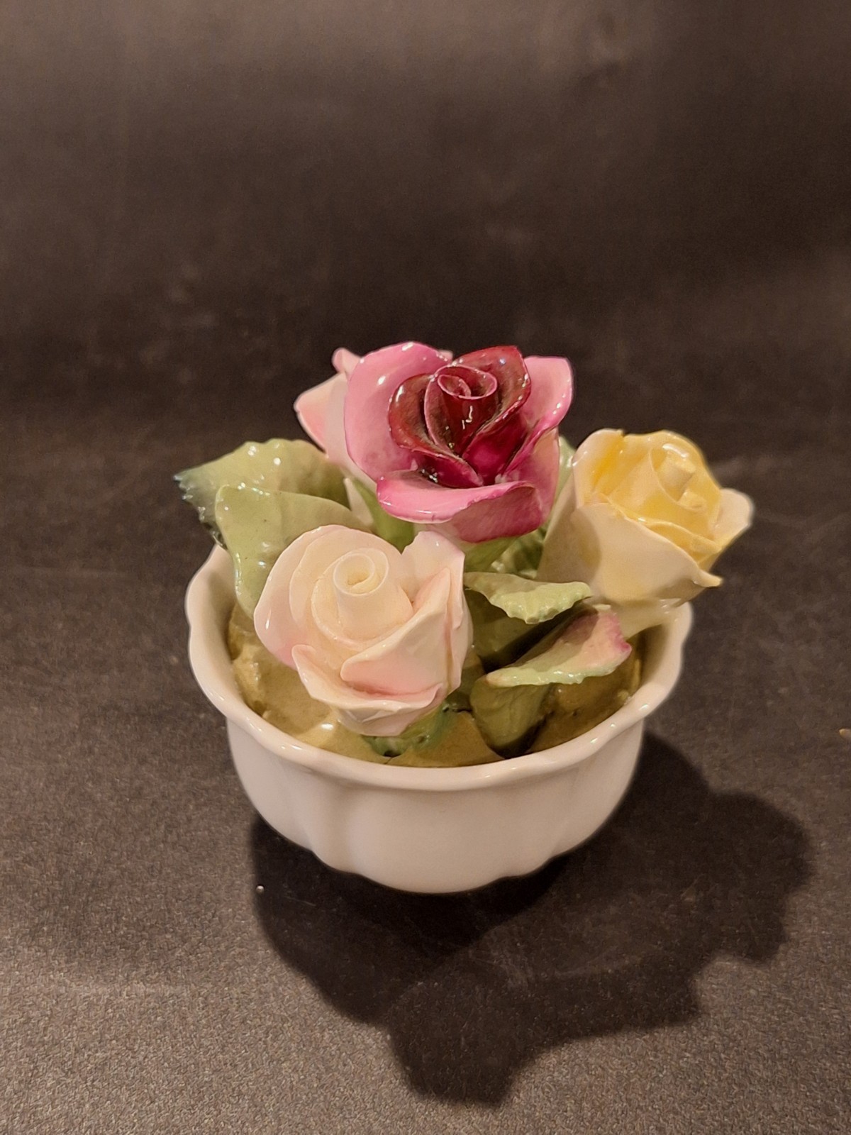 Coalport Bone China Floral Figurine Hand-Painted Flower Bouquet England 2 1/2″