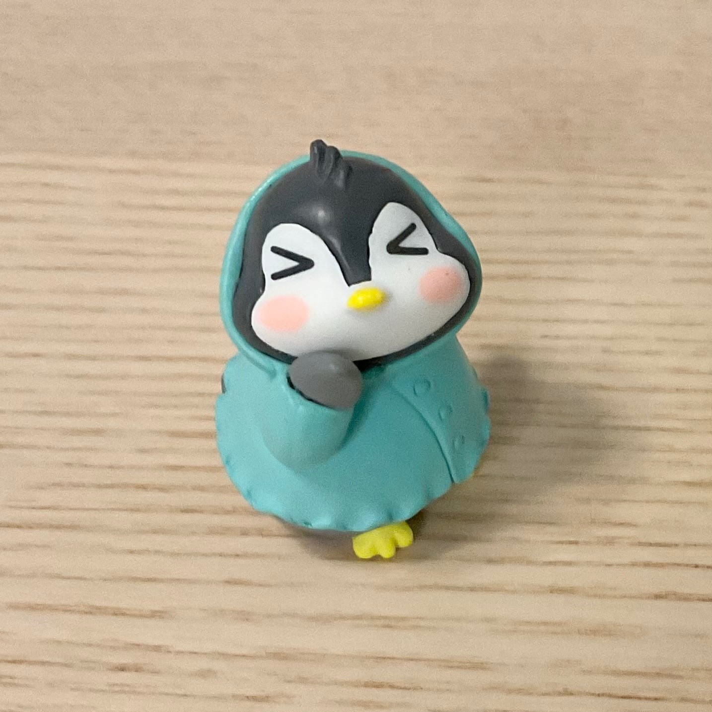 Tiny Mini Adorable Cute Blushing Penguin Figurine Plastic Doll