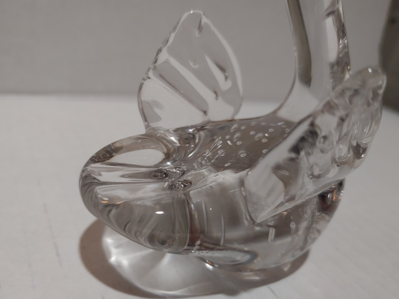 Crystal LARGE SWAN 4″ Beautiful Bubble Glass Bird Nature Figurine Statue
