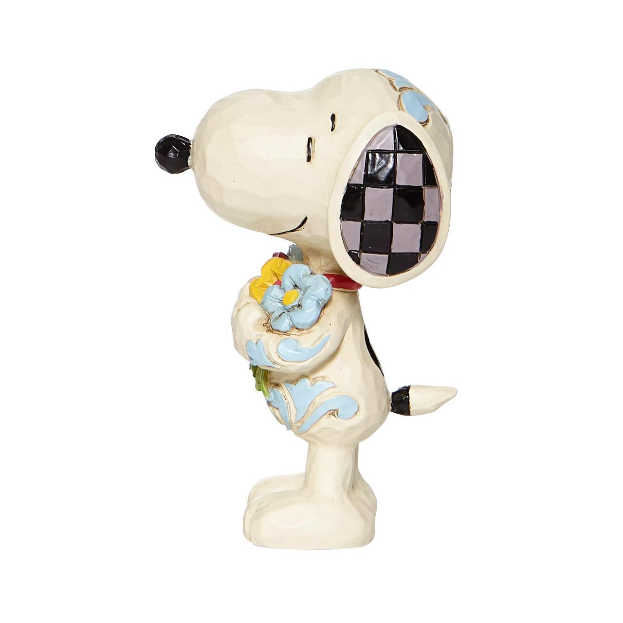 Jim Shore Peanuts Mini Snoopy with Flowers Figurine 6007962